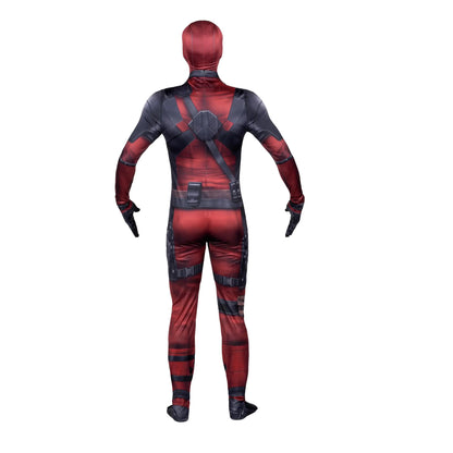 MARVEL Deadpool Official Adult Deluxe Zentai Halloween Costume - Stretch Spandex with Wrist Slits Extra Small