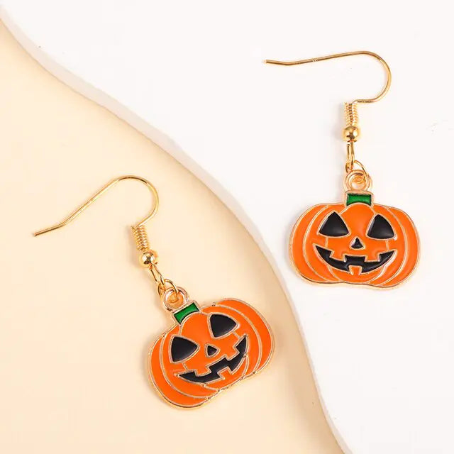 Cute Enamel Halloween Dangle Earrings