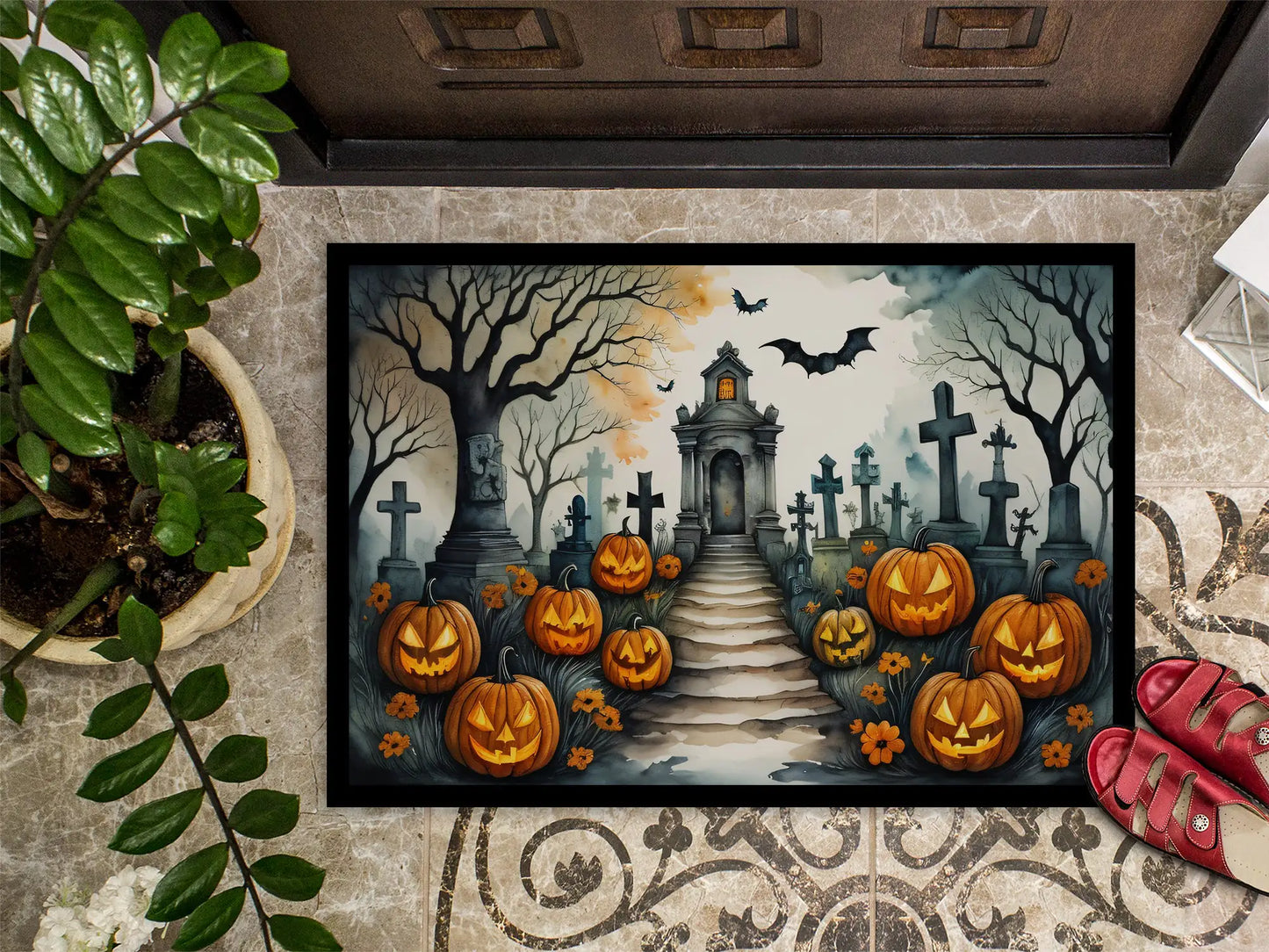 Marigold Spooky Halloween Doormat