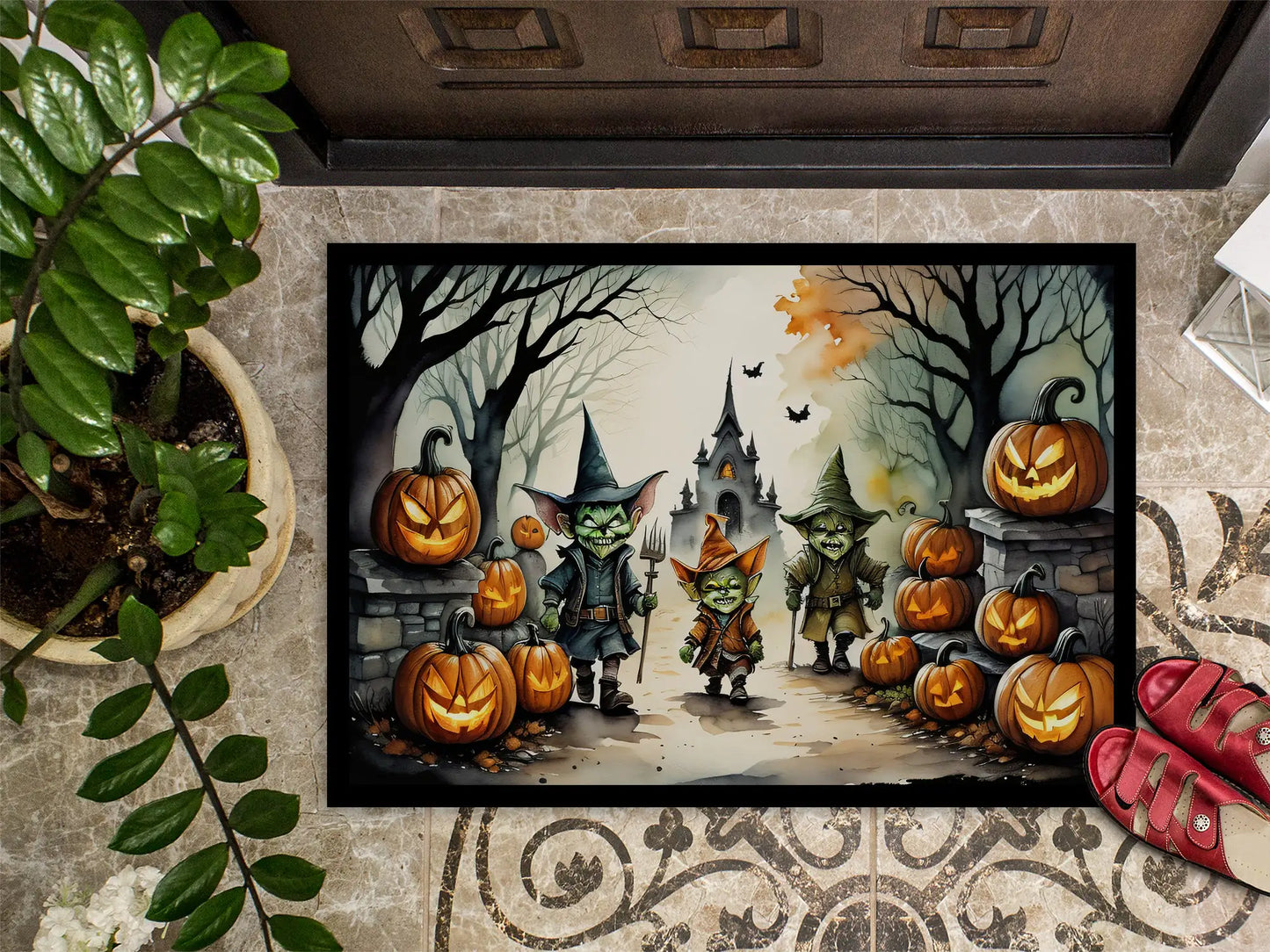 Goblins Spooky Halloween Doormat