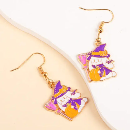 Cute Enamel Halloween Dangle Earrings