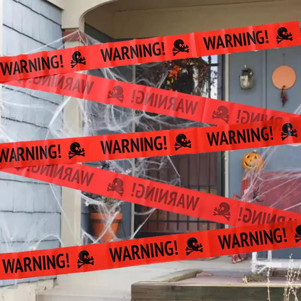 Halloween Warning Caution Tape - Warning Line Halloween Decoration